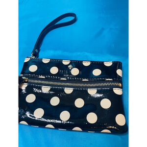 Kate Spade Polka Dot Wristlet Clutch Black/White One Size